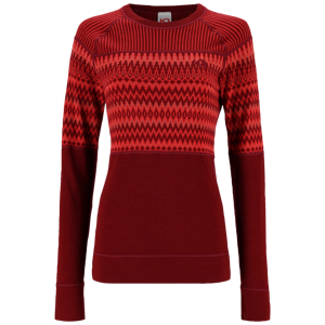 Kari Traa Silja Long Sleeve Baselayer - 100% Merino Wool S červená