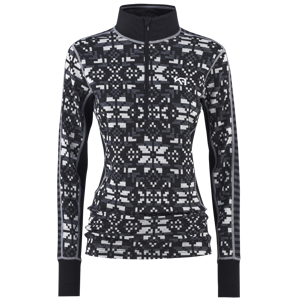 Kari Traa Else Half Zip Baselayer - 100% Merino Wool L černá