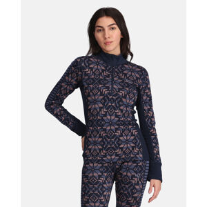 Kari Traa Else Half Zip Baselayer - 100% Merino Wool L tmavě modrá