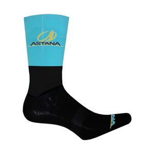 BONAVELO Cyklistické ponožky klasické - ASTANA 2017 - modrá/světle modrá/černá S-M