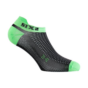 Six2 Cyklistické ponožky kotníkové - FANT S C - zelená/černá