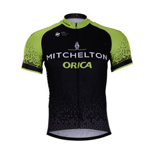 BONAVELO Cyklistický dres s krátkým rukávem - ORICA 2018 - černá/zelená XS