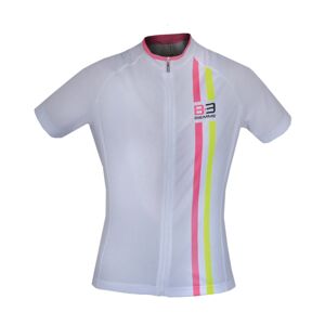 Biemme Cyklistický dres s krátkým rukávem - ITEM TWO LADY - růžová/žlutá/bílá XS
