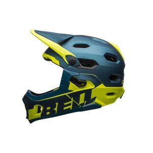 BELL Cyklistická přilba - SUPER DH SPHERICAL - modrá/žlutá (55–59 cm)