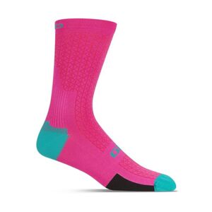 GIRO Cyklistické ponožky klasické - HRC TEAM - růžová/světle modrá S