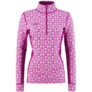 Kari Traa Rose Half Zip Baselayer Top - 100% Merino Wool L fialová