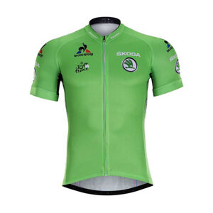 BONAVELO Cyklistický dres s krátkým rukávem - TOUR DE FRANCE - zelená