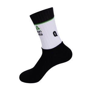 BONAVELO Cyklistické ponožky klasické - DIMENSION DATA 2019 - bílá/černá L-XL