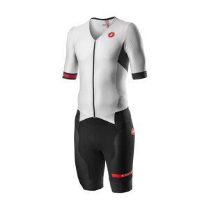 CASTELLI Cyklistická kombinéza - FREE SANREMO 2 - bílá/černá L