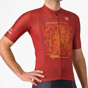 CASTELLI Cyklistický dres s krátkým rukávem - GIRO107 ROMA - červená XL