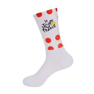 BONAVELO Cyklistické ponožky klasické - TOUR DE FRANCE 2024 - bílá/červená L-XL