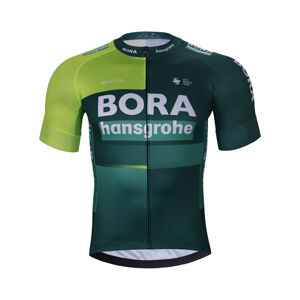 BONAVELO Cyklistický dres s krátkým rukávem - BORA 2024 - zelená/světle zelená XL