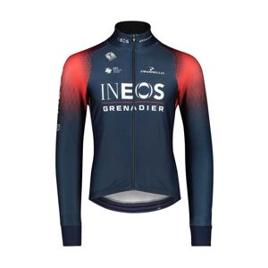 Bioracer Cyklistický dres s dlouhým rukávem zimní - INEOS GRENADIERS '22 - modrá/červená