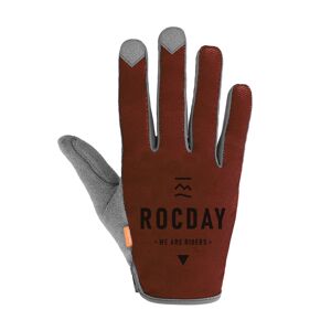 Rocday Cyklistické rukavice dlouhoprsté - ELEMENTS - červená/šedá S