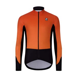 HOLOKOLO Cyklistická zateplená bunda - CLASSIC - oranžová/černá S