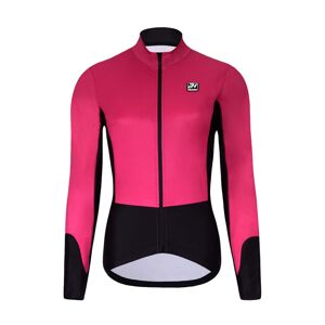 HOLOKOLO Cyklistická zateplená bunda - CLASSIC LADY - růžová/černá XS