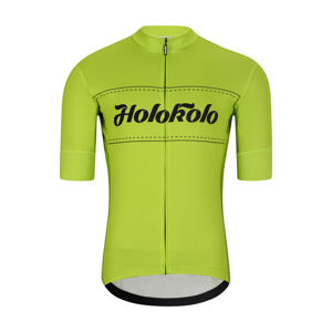 HOLOKOLO Cyklistický dres s krátkým rukávem - GEAR UP - žlutá 5XL