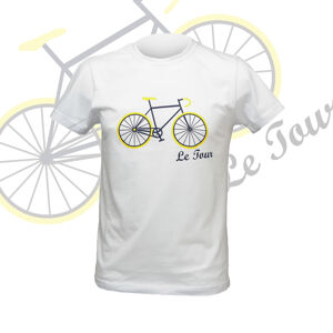 NU. BY HOLOKOLO Cyklistické triko s krátkým rukávem - LE TOUR LEMON - bílá