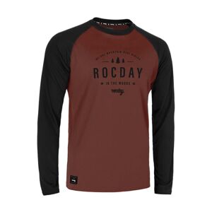 Rocday Cyklistický dres s dlouhým rukávem letní - PATROL - červená/černá M