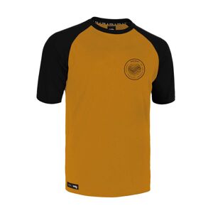 ROCDAY Cyklistický dres s krátkým rukávem - GRAVEL - žlutá/černá XL