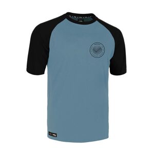 ROCDAY Cyklistický dres s krátkým rukávem - GRAVEL - černá/modrá XL
