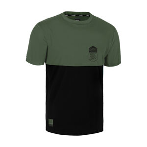 ROCDAY Cyklistický dres s krátkým rukávem - DOUBLE V2 - černá/zelená XL