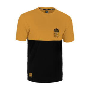 ROCDAY Cyklistický dres s krátkým rukávem - DOUBLE V2 - černá/žlutá XL
