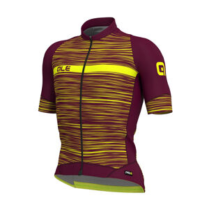 ALÉ Cyklistický dres s krátkým rukávem - THE END - žlutá/fialová