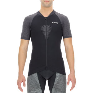 UYN Cyklistický dres s krátkým rukávem - BIKING GRANFONDO - šedá/černá 2XL
