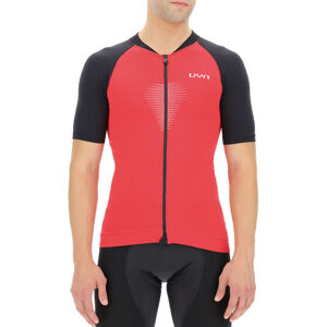 UYN Cyklistický dres s krátkým rukávem - BIKING GRANFONDO - červená/černá S