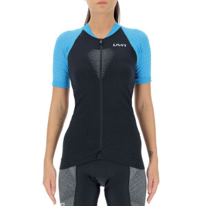 UYN Cyklistický dres s krátkým rukávem - GRANFONDO LADY - modrá/černá L