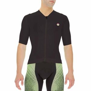 UYN Cyklistický dres s krátkým rukávem - BIKING AIRWING - černá S