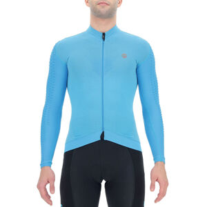 UYN Cyklistický dres s dlouhým rukávem zimní - AIRWING WINTER - tyrkysová/černá M