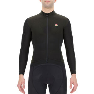 UYN Cyklistický dres s dlouhým rukávem zimní - AIRWING WINTER - černá 2XL