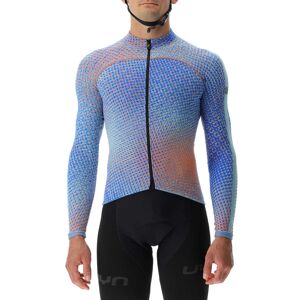 UYN Cyklistický dres s dlouhým rukávem zimní - SPECTRE WINTER - modrá/černá/oranžová S