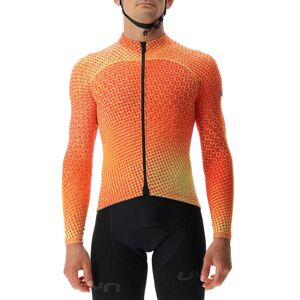 UYN Cyklistický dres s dlouhým rukávem zimní - SPECTRE WINTER - oranžová/černá/modrá 2XL