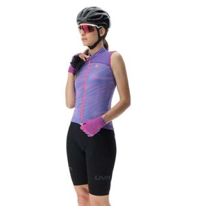 UYN Cyklistický dres bez rukávů - BIKING WAVE LADY - fialová L