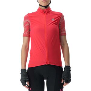 UYN Cyklistická větruodolná bunda - ULTRALIGHT WIND LADY - růžová/černá XL