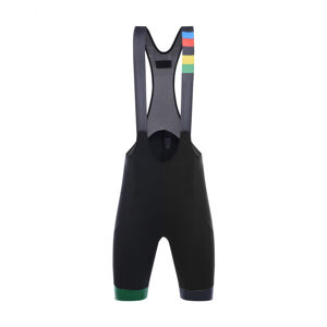 SANTINI Cyklistické kalhoty krátké s laclem - CROWN  - černá 3XL