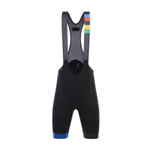 SANTINI Cyklistické kalhoty krátké s laclem - DAMA  - černá 3XL