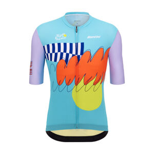 SANTINI Cyklistický dres s krátkým rukávem - TDF NICE - vícebarevná XL