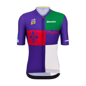 SANTINI Cyklistický dres s krátkým rukávem - TDF FIRENZE - vícebarevná