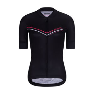 Cyklistický dres s krátkým rukávem - LEVEL UP - černá M