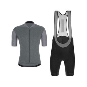 Santini Cyklistický krátký dres a krátké kalhoty - COLORE - šedá/černá