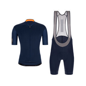 SANTINI Cyklistický krátký dres a krátké kalhoty - COLORE - modrá