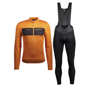 Scott Cyklistická zimní bunda a kalhoty - RC WARM HYBRID WB - černá/oranžová