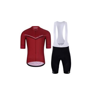 HOLOKOLO Cyklistický krátký dres a krátké kalhoty - LEVEL UP  - červená/černá