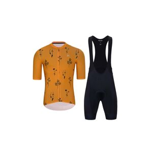 HOLOKOLO Cyklistický krátký dres a krátké kalhoty - set - černá/oranžová