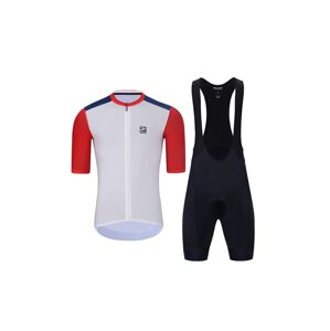 HOLOKOLO Cyklistický krátký dres a krátké kalhoty - set - černá/bílá/modrá