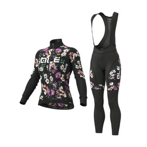 Alé Cyklistický zimní dres a kalhoty - FIORI LADY WINTER - černá